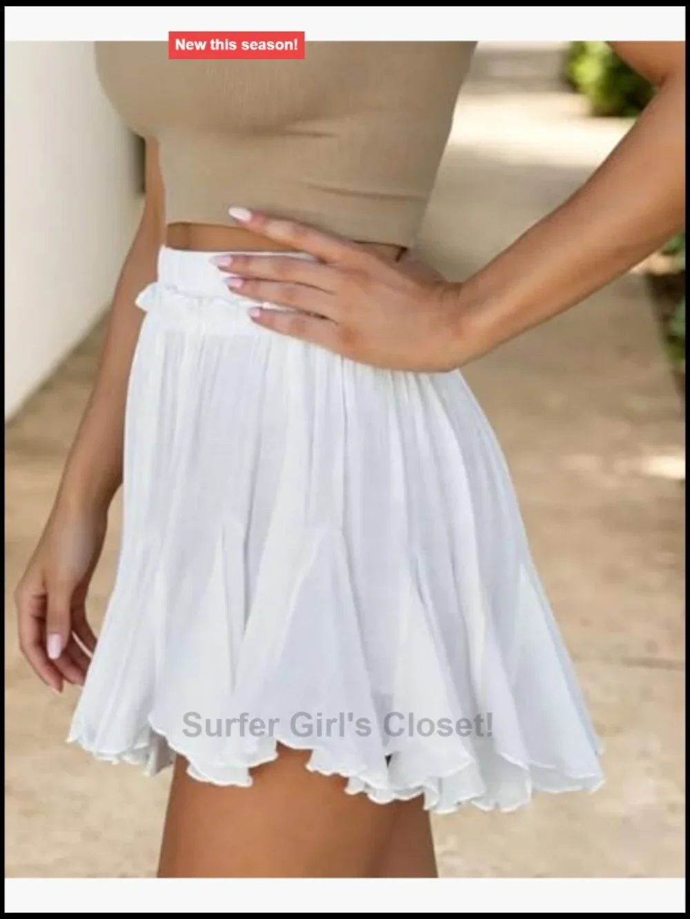 Flowy Linen Boho Skorts with Pockets Mini Pleated High Waist Summer